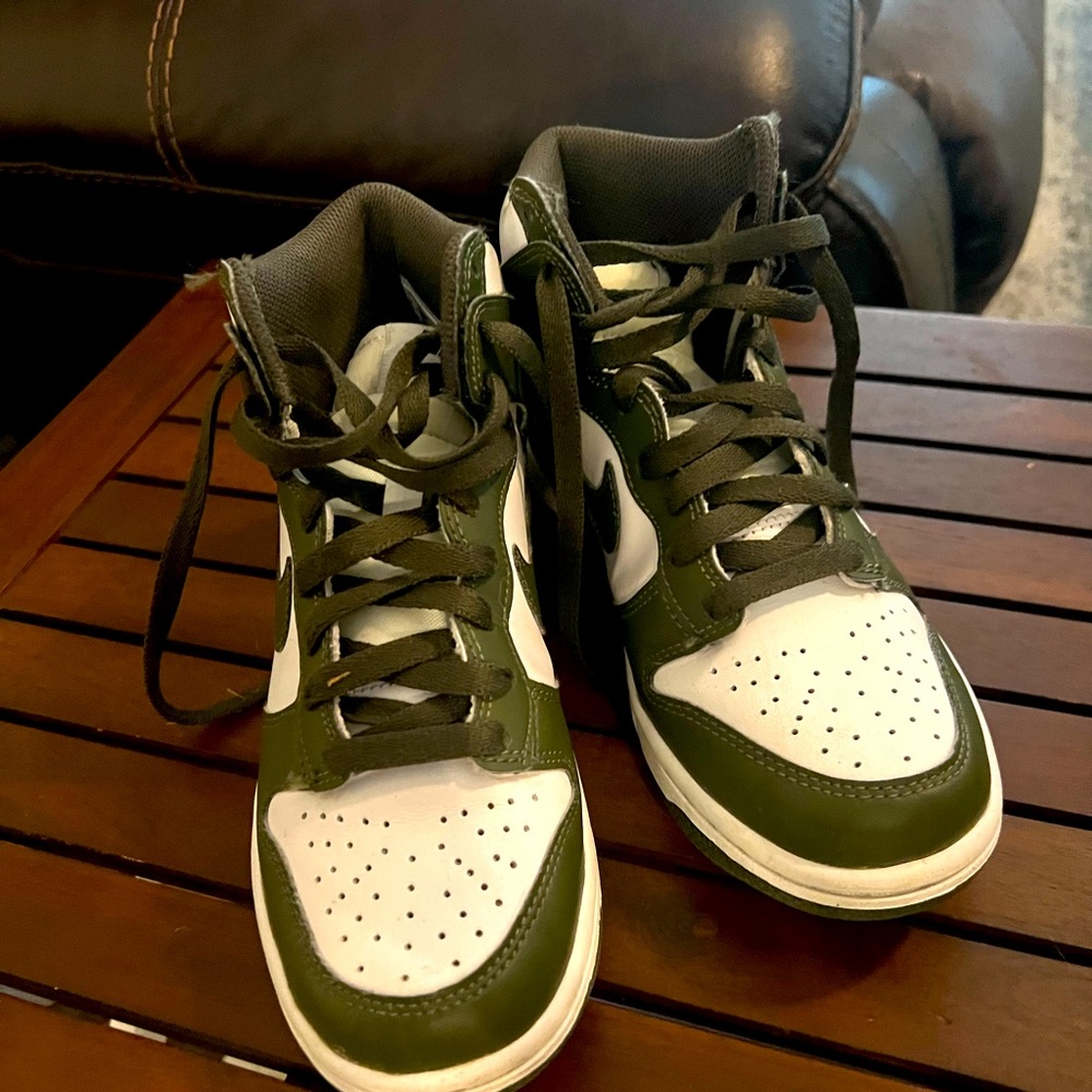 Kids Green and White Sneakers